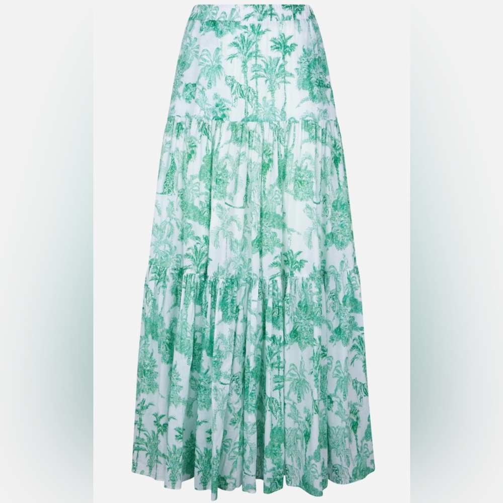 MC2 Saint Barth Leafy Green Maxi Skirt
